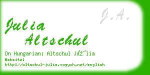 julia altschul business card